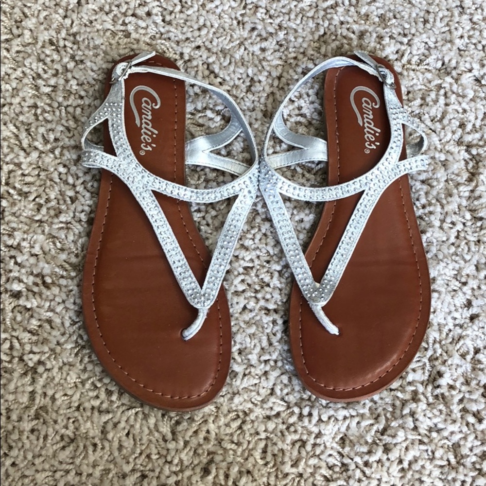 Silver sandals